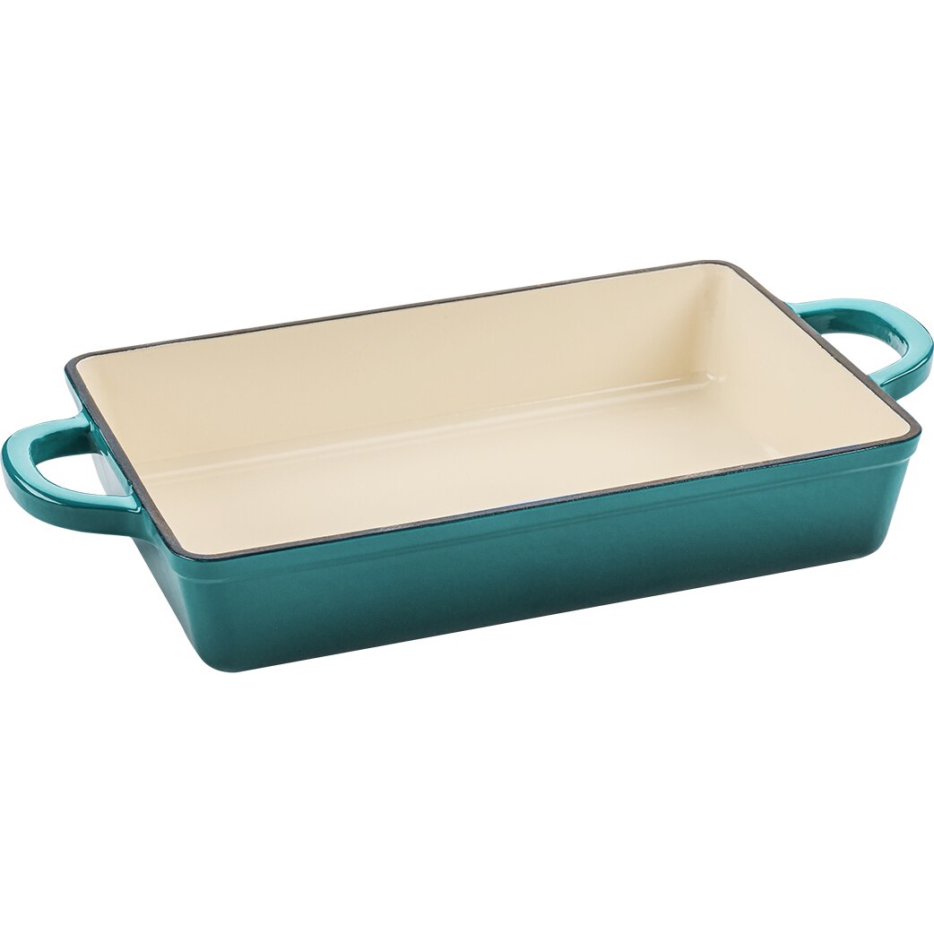 Vas lasagna Crock-Pot, fonta emailata, 33cm, turcoaz
